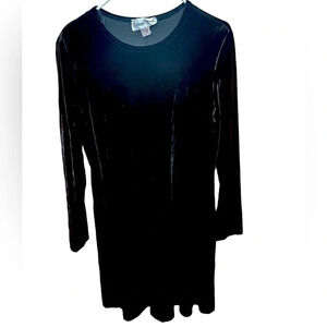 Ronni Nicole Vintage Velvet Longline Shift Dress Black Size 14
